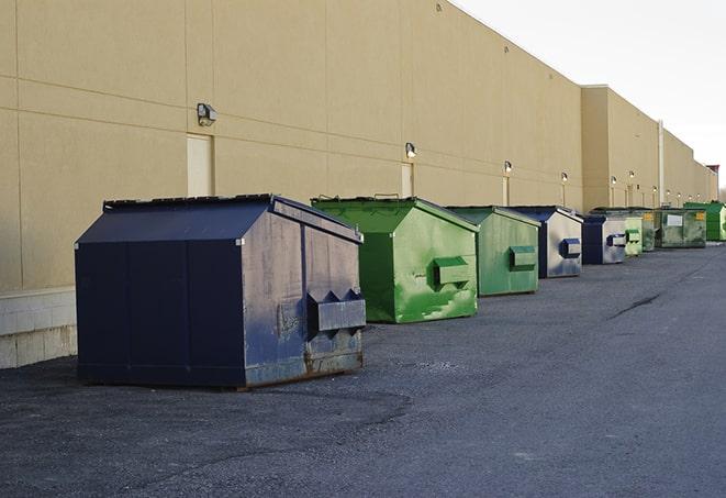 construction dumpsters stacked in a row on a job site in Ferndale